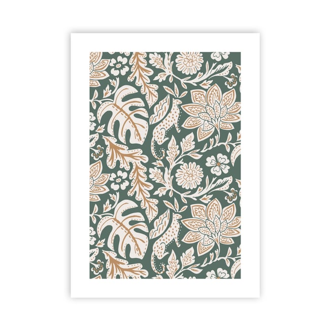 Affiche papier imprimé tropical sans cadre NOUR Couleur v002239 <span itemprop=