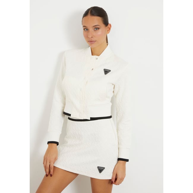 Sweat-Shirt À Logo Embossé blanc <span itemprop=