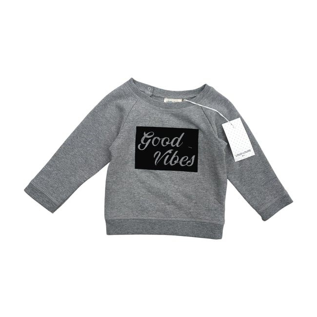 Pull bébé - Neuf avec étiquette gris <span itemprop=