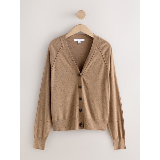 Cardigan boutonné en coton majoritaire col v - NEXT