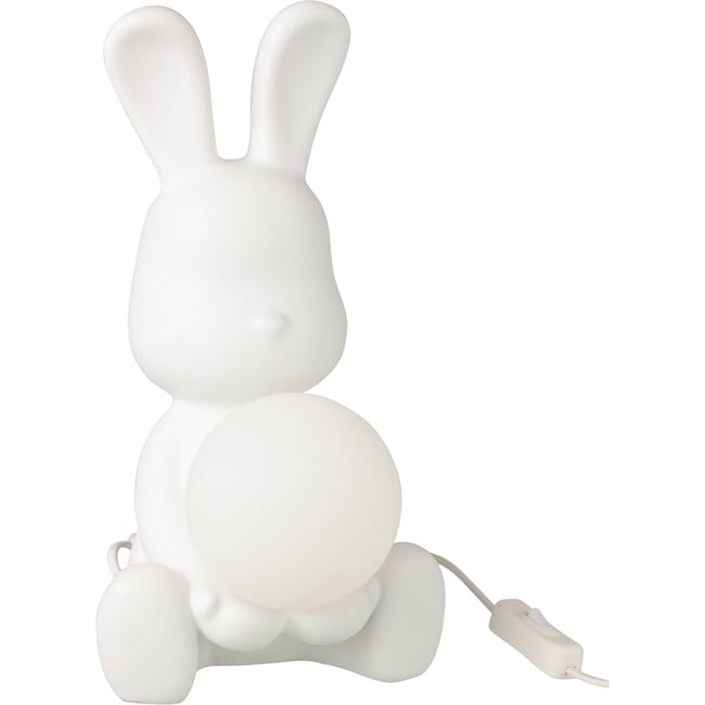 Lampe de table lapin en résine Couleur blanc <span itemprop=