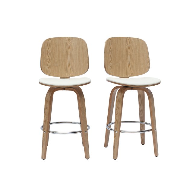 Tabourets de bar design pivotants H66 cm (lot de 2) BECK - MILIBOO