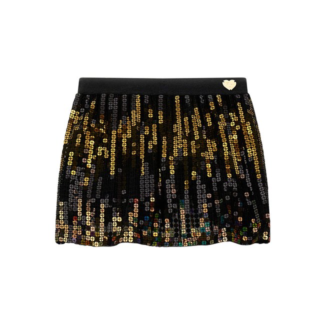 Mini-Jupe À Sequins noir multi <span itemprop=