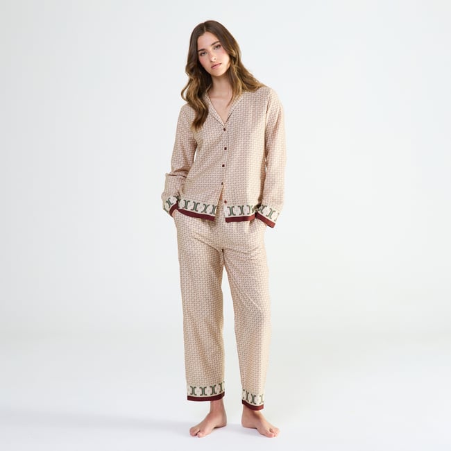 Pyjama col tailleur en satin FASCINANTE - LAURENCE TAVERNIER