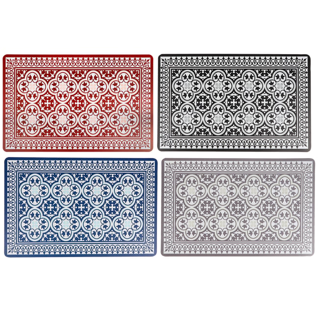 Set de 4 sets de table vinyle mosaïque 28.5x43.5cm multicolore <span itemprop=