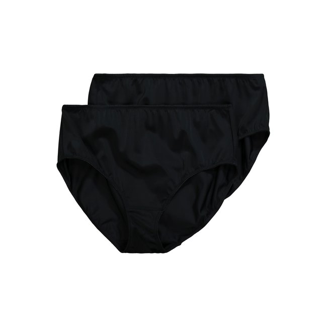Culottes en microfibre, lot de 2 noir <span itemprop=