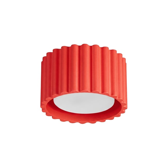 Plafonnier Aluminium Rouge Gx53 1 AURA Couleur rouge <span itemprop=