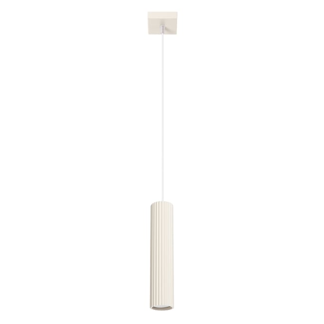 Suspension Aluminium Beige GU10 1 Karbon Couleur beige <span itemprop=