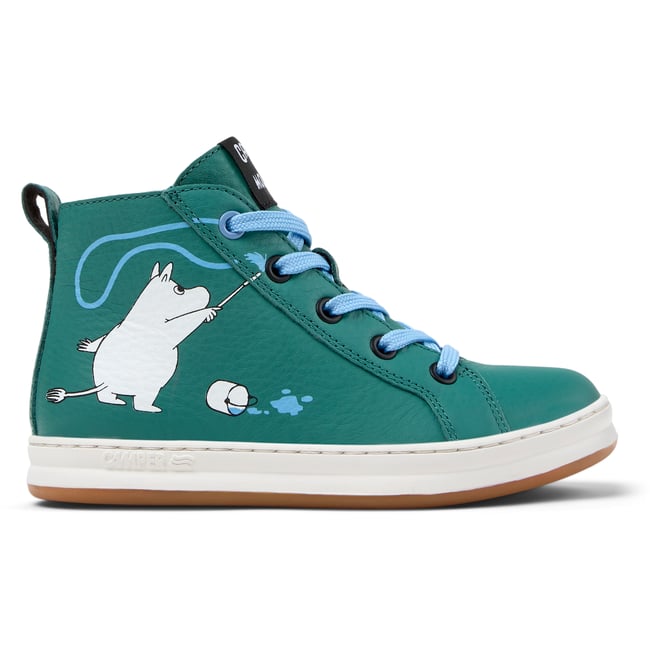 Baskets Cuir BY MOOMIN vert moyen <span itemprop=