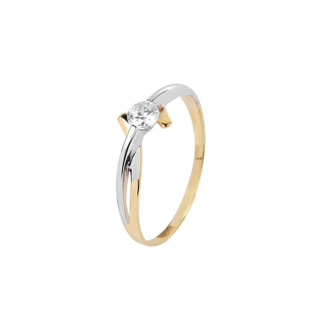 Bague en or bicolor 750 B-CLASSIC or jaune <span itemprop=