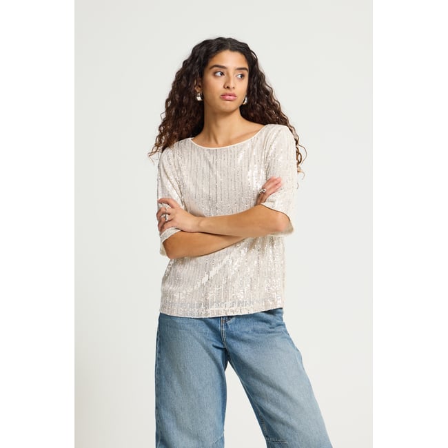 T-shirt beige frosted almond <span itemprop=