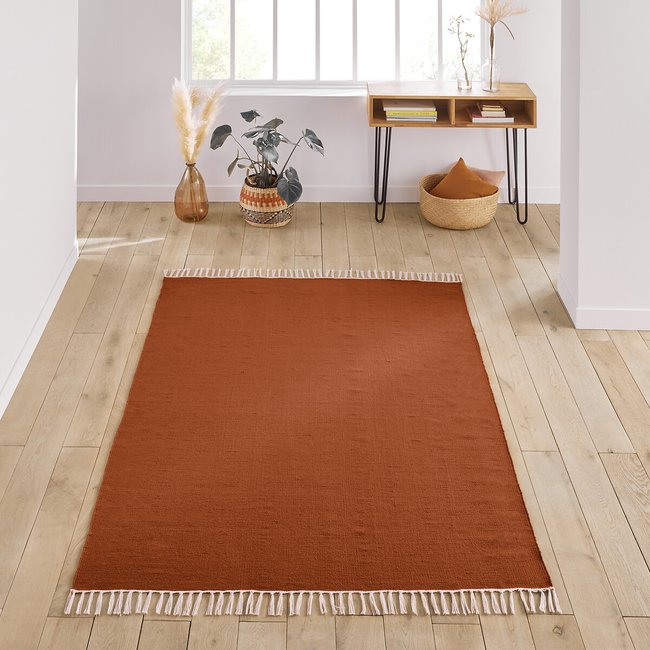 Tapis polyester recyclé intérieur extérieur Azalée Couleur terracotta <span itemprop=