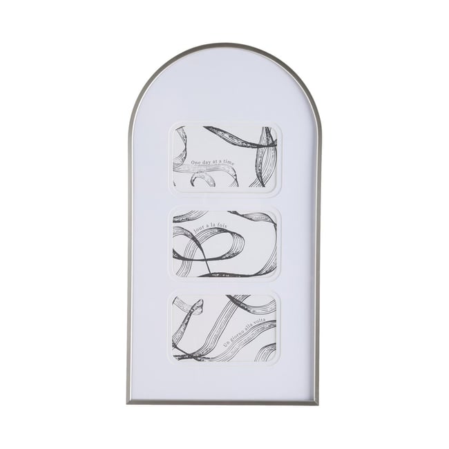 Cadre photo arche à plusieurs emplacements Couleur argent <span itemprop=