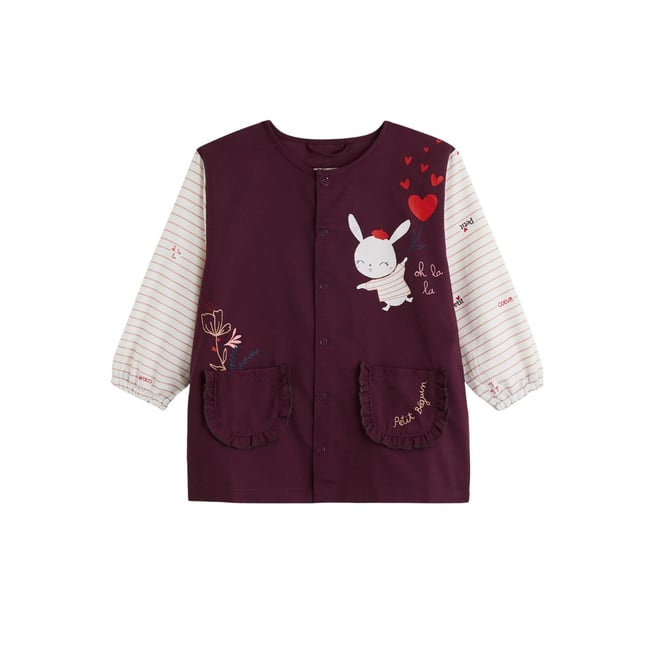 Tablier enfant Aimée bordeaux <span itemprop=