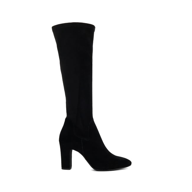 Bottes à bout en amande et talon carré coupe large - Wide Fit SIMPLE - DUNE LONDON