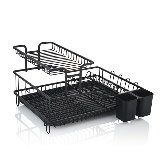 Stealth 12-Plate Dish Rack, black, SWAN
