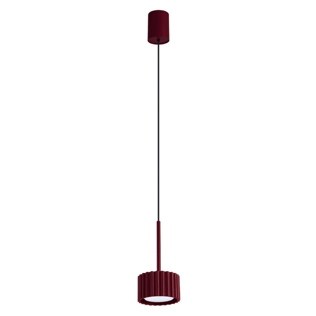 Suspension Aluminium Bordeaux Gx53 1 AURA Couleur bordeaux <span itemprop=