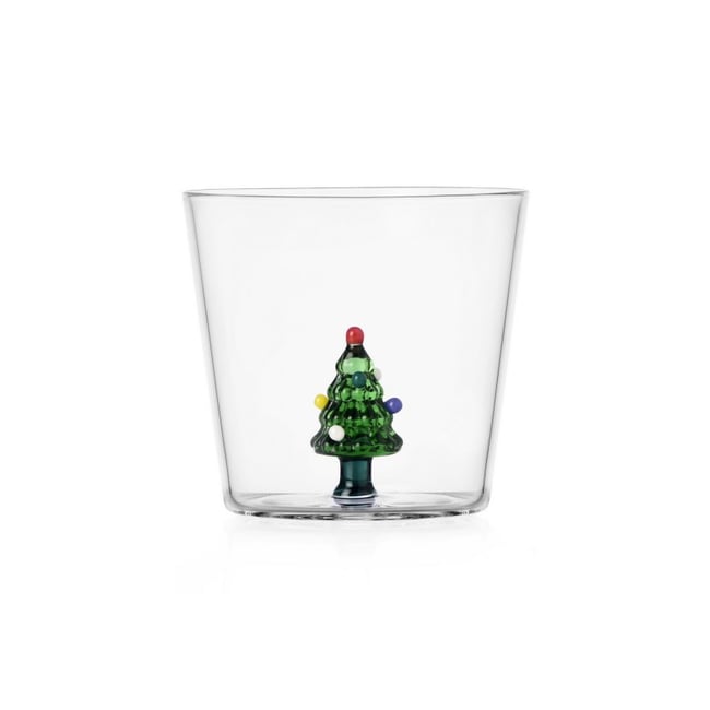Verre à eau sapin de noël  Christmas Tales Couleur vert <span itemprop=