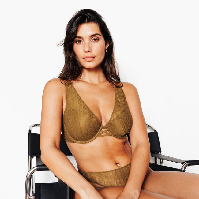 Soutien-gorge ampliforme JO ocre <span itemprop=