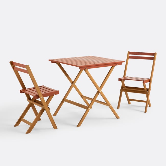 Faltbares Gartenset, 3-teilig, aus Akazienholz, DUDENA - LA REDOUTE INTERIEURS