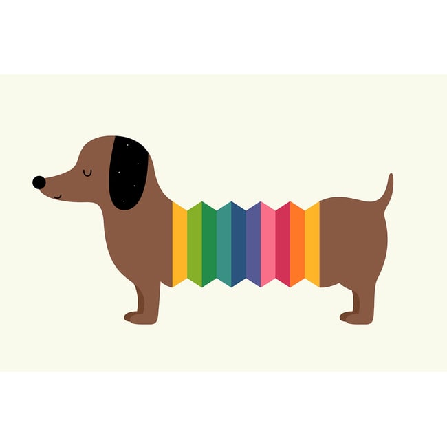 Tableau hot dog rigolo Couleur toile imprimée <span itemprop=