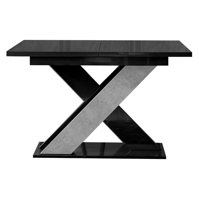 Table à manger  120x90 cm - TOSCA Couleur noir / gris <span itemprop=