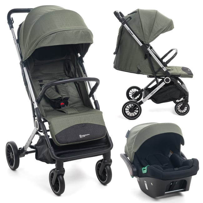 Poussette combinée duo 2 en 1 - siège auto 0+ Lioni – dès la naissance – jusqu’à 22kg - vert - BEBELISSIMO J'AIME