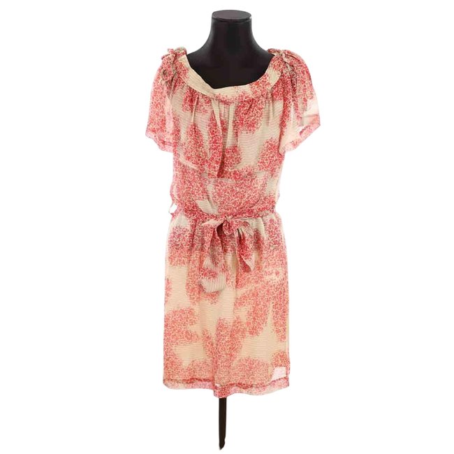 Robe en soie - Très Bon État rouge <span itemprop=