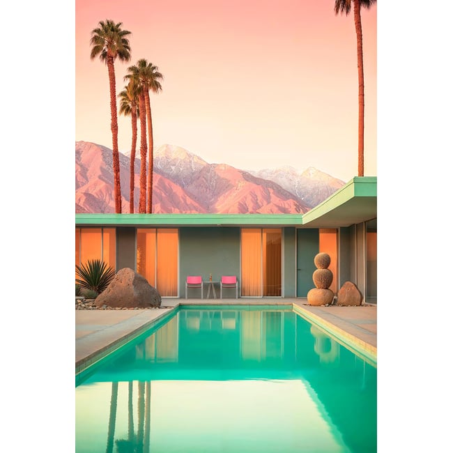 Tableau architecture piscine motel 66 - HEXOA