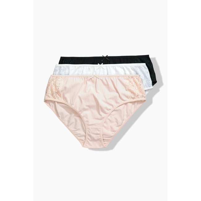 Lot de 3 culottes midi beige clair <span itemprop=