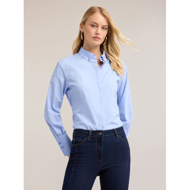 Chemise avec col boutonné light - blue <span itemprop=