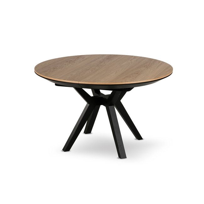 Table à manger  130x130 cm - PAMPA Couleur noir / bois <span itemprop=