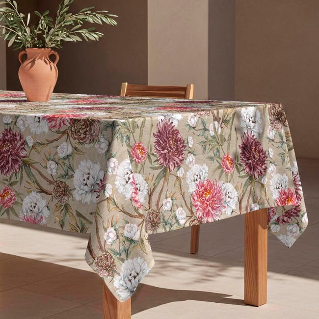 Nappe anti-taches Pekin - 100% coton - beige <span itemprop=