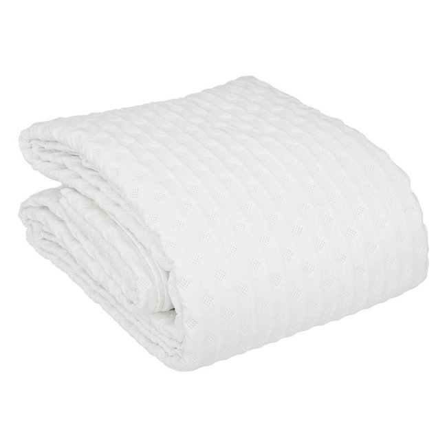 Dessus de lit KALIA blanc <span itemprop=