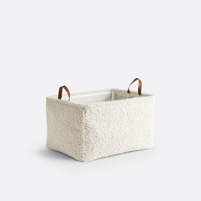 Panier bouclette, Boklio Couleur ecru <span itemprop=