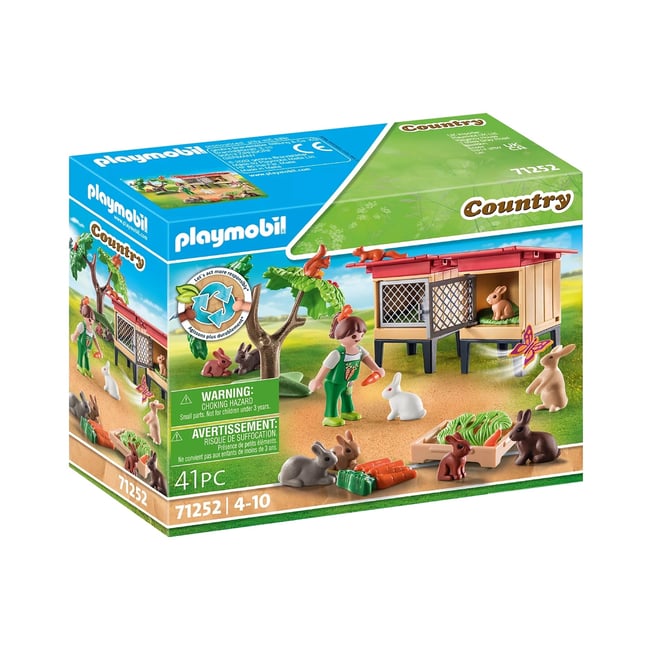 Enfant avec enclos et lapins v019845 <span itemprop=