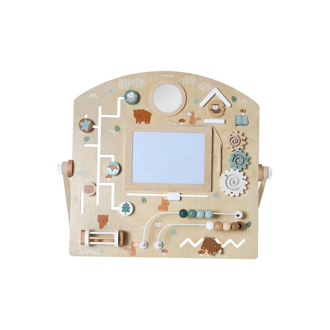 Planche d'activités avec ardoise magique GREEN FOREST en bois FSC® bois <span itemprop=