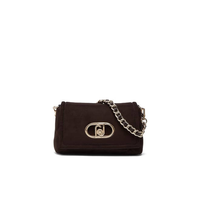 Sac LaPuffy format moyen en microfibre cacao <span itemprop=