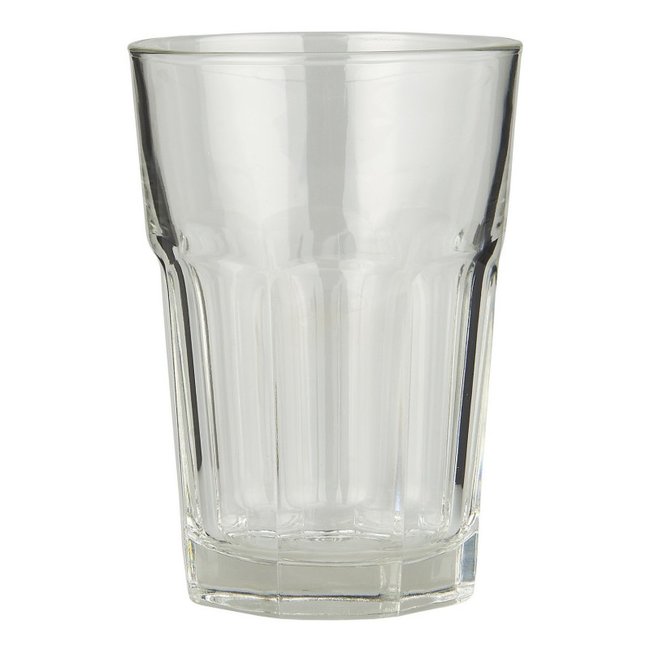 Verre à eau côtelé Couleur transparent <span itemprop=