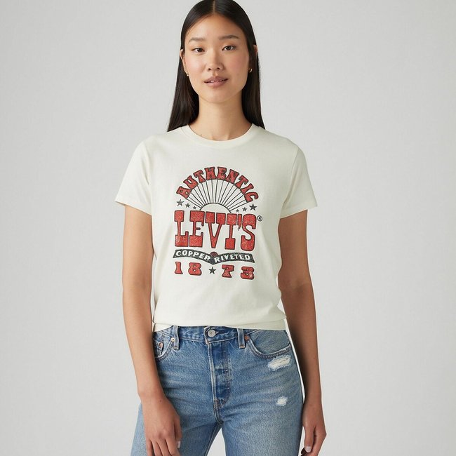 Camiseta con motivo blanco roto <span itemprop=