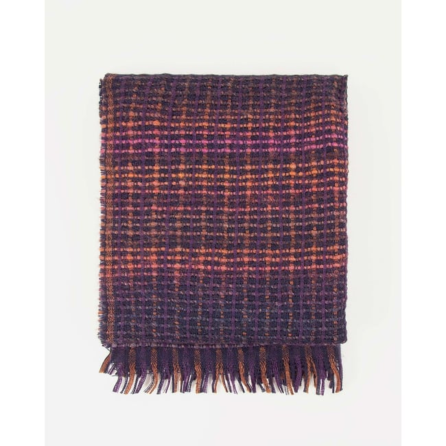Echarpe en laine mélangée, NIU PIO marine/rose <span itemprop=