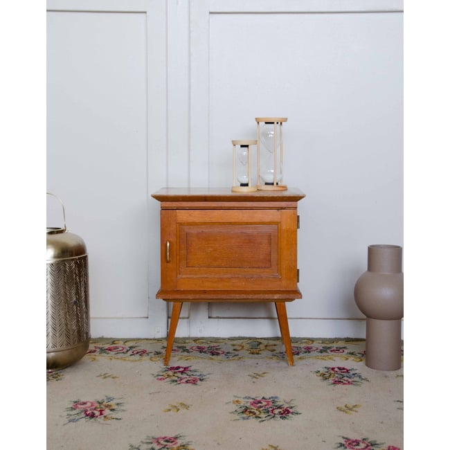 Table de chevet mid-century Maïa N°1494 - Bon état Couleur marron <span itemprop=