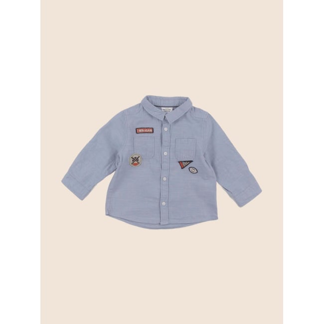 Chemise - Bon état bleu <span itemprop=