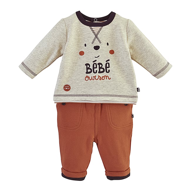 Sweat et pantalon molleton donal rouge <span itemprop=