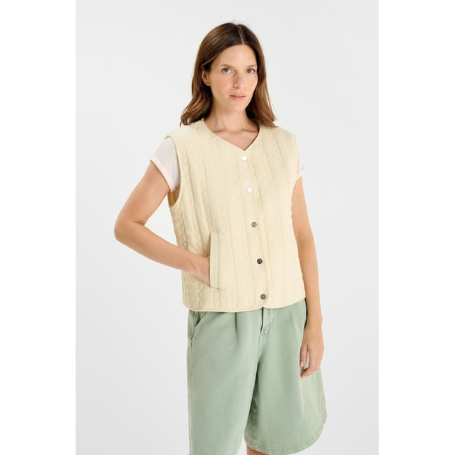 Veste sans manches GUDRA vanilla <span itemprop=