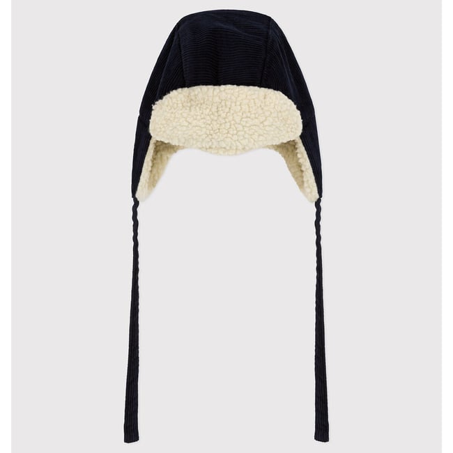 Chapka doublée polaire  bleu marine <span itemprop=