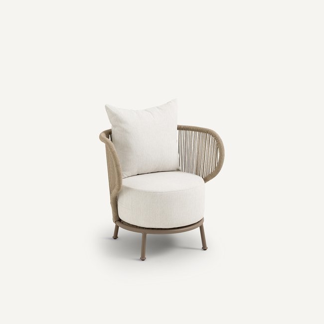 Fauteuil de jardin, Cabestan design E.Gallina sépia ombré <span itemprop=