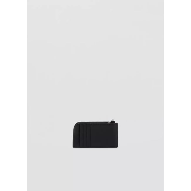 Porte-monnaie simili-cuir noir <span itemprop=