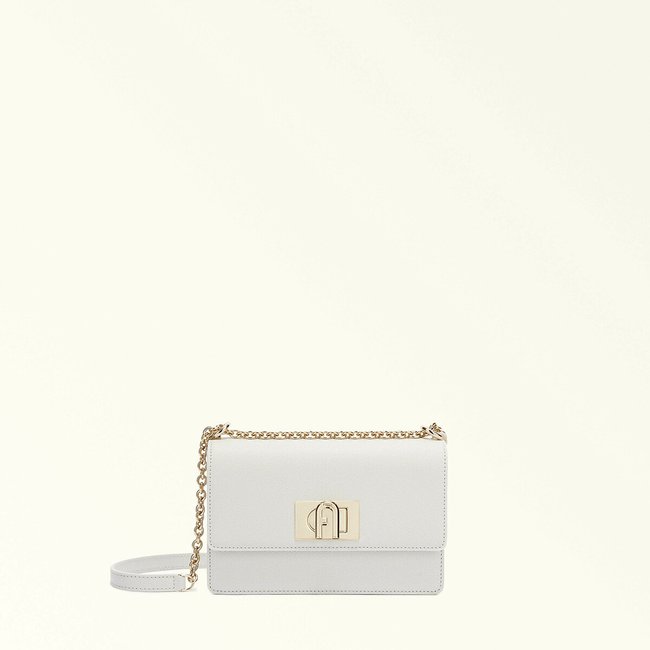 Carteira com alça a tiracolo, BAFKACO FURLA 1927 MINI branco-sujo <span itemprop=
