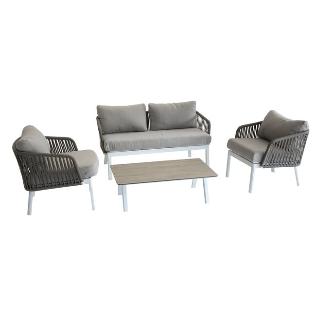 Salon de jardin Barcelone - 4 Places marron <span itemprop=